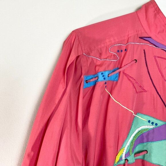 VINTAGE Marc D'Alcy Balloon Sleeve Blouse - Picture 3 of 9